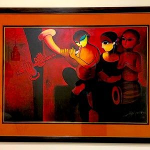 Handmade Wall painting for Christmas - Oil painting on Canvas